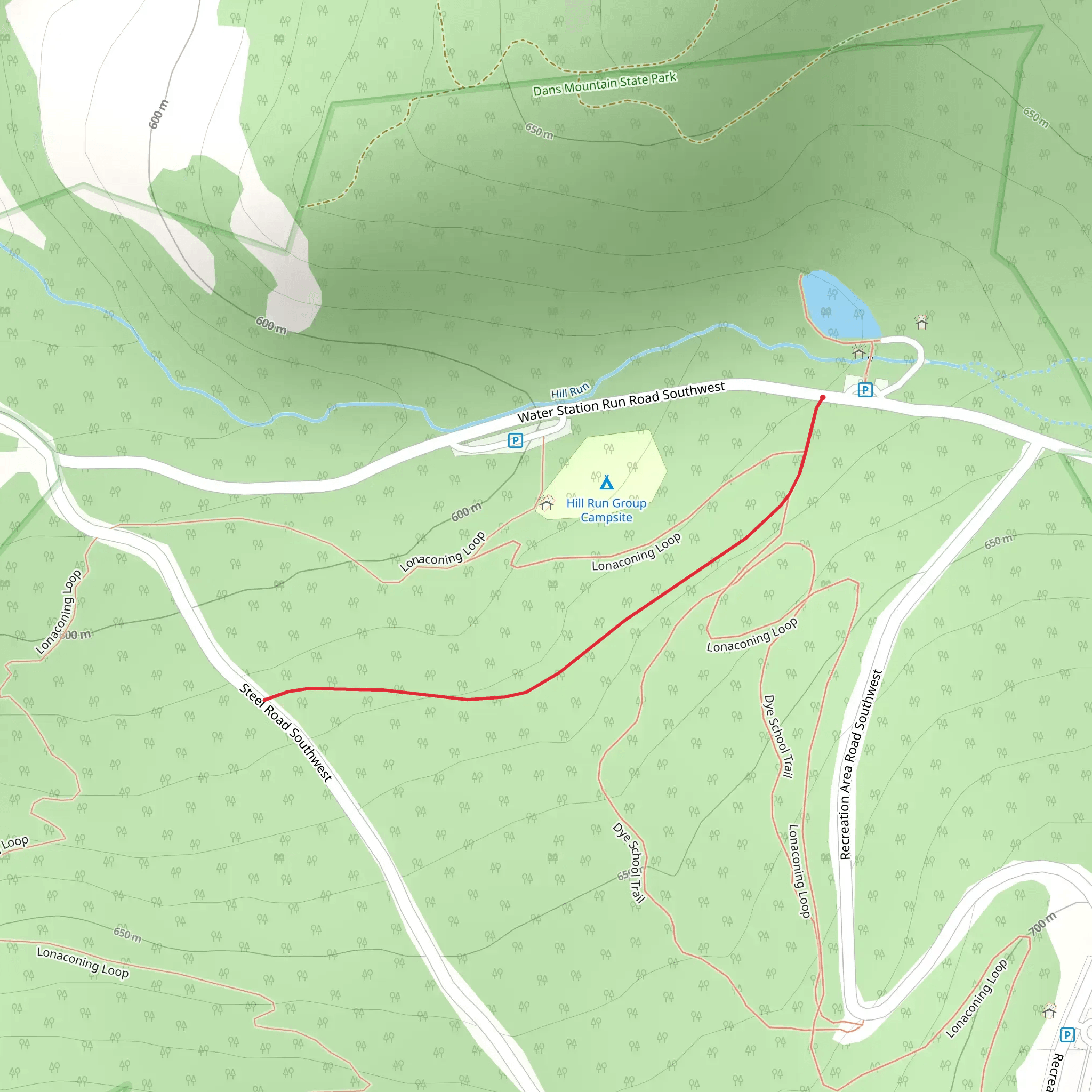 Water Station Run Road Southwest mobile static map