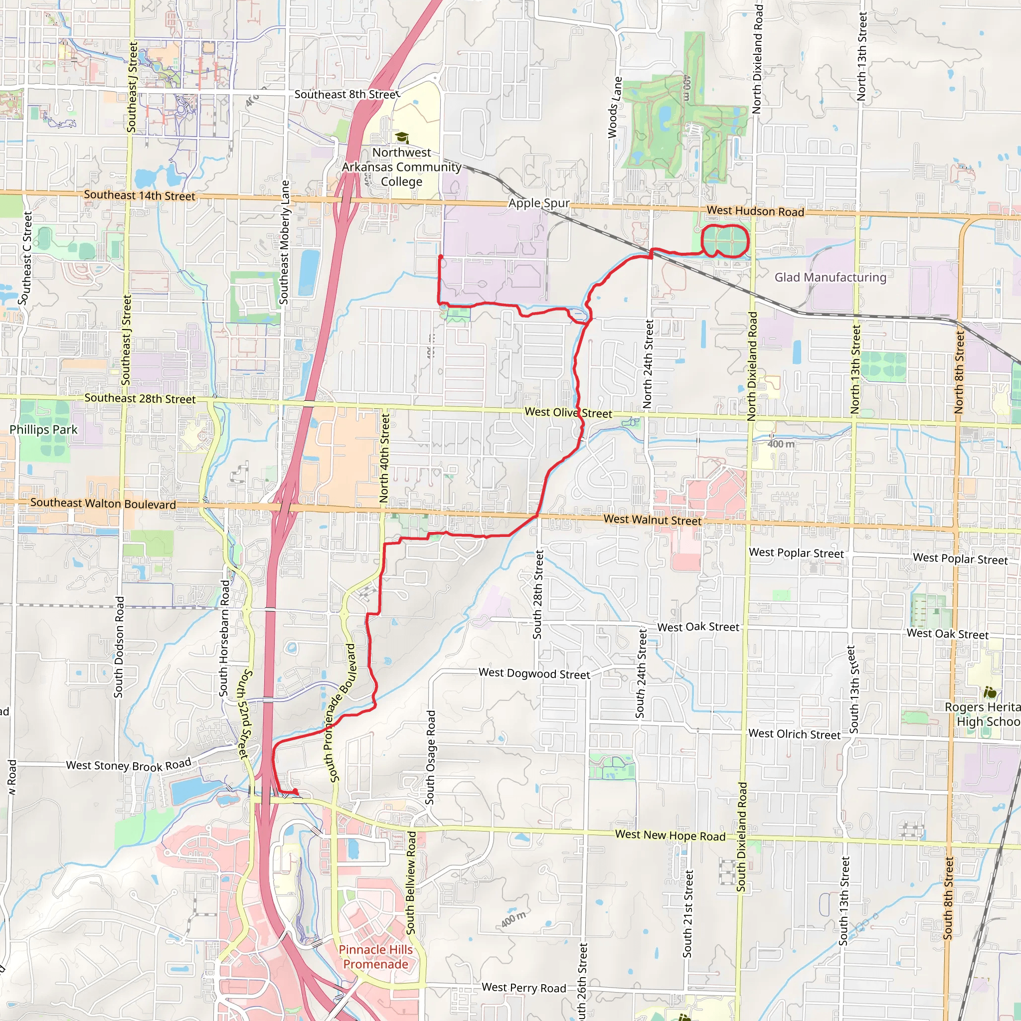 Cambridge Trail and Railyard Loop mobile static map