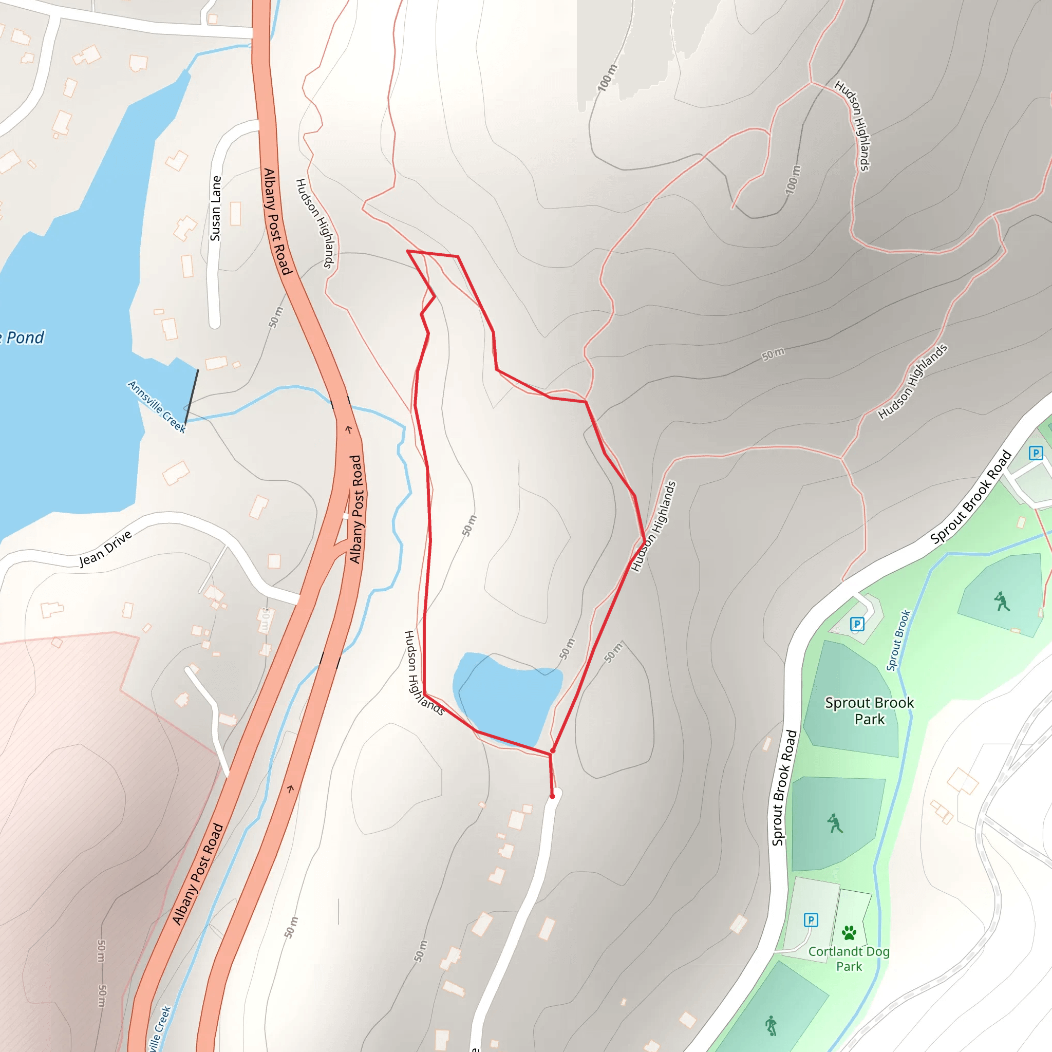 Hudson Highland Loop mobile static map