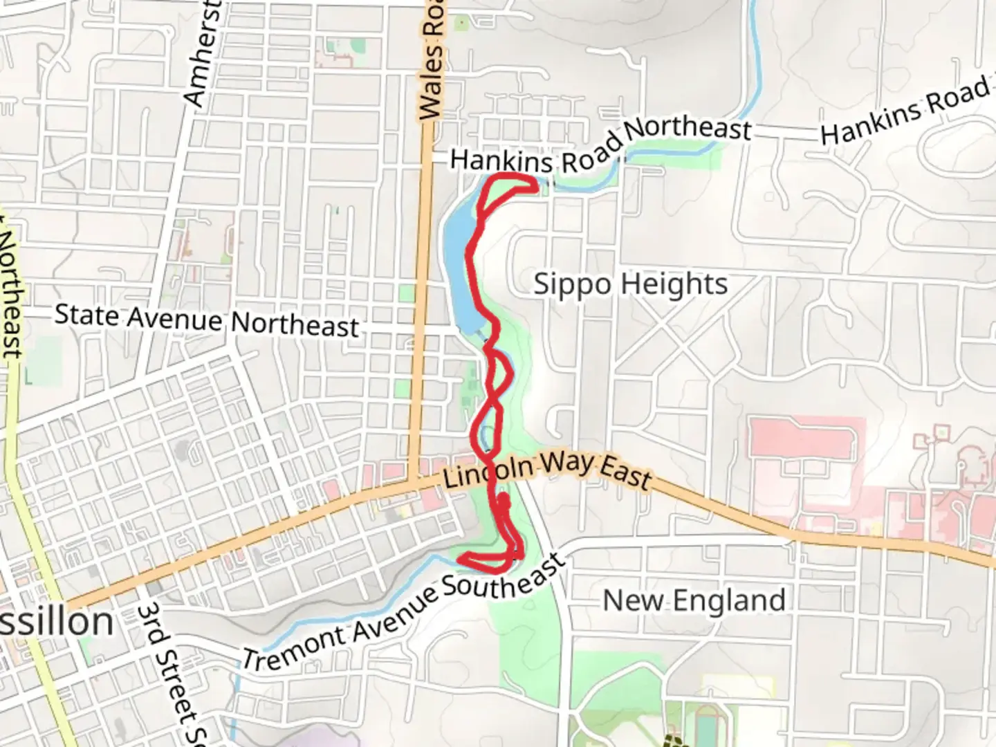 An image depicting the trail Sippo Creek and Reservoir Loop and its surrounding area.
