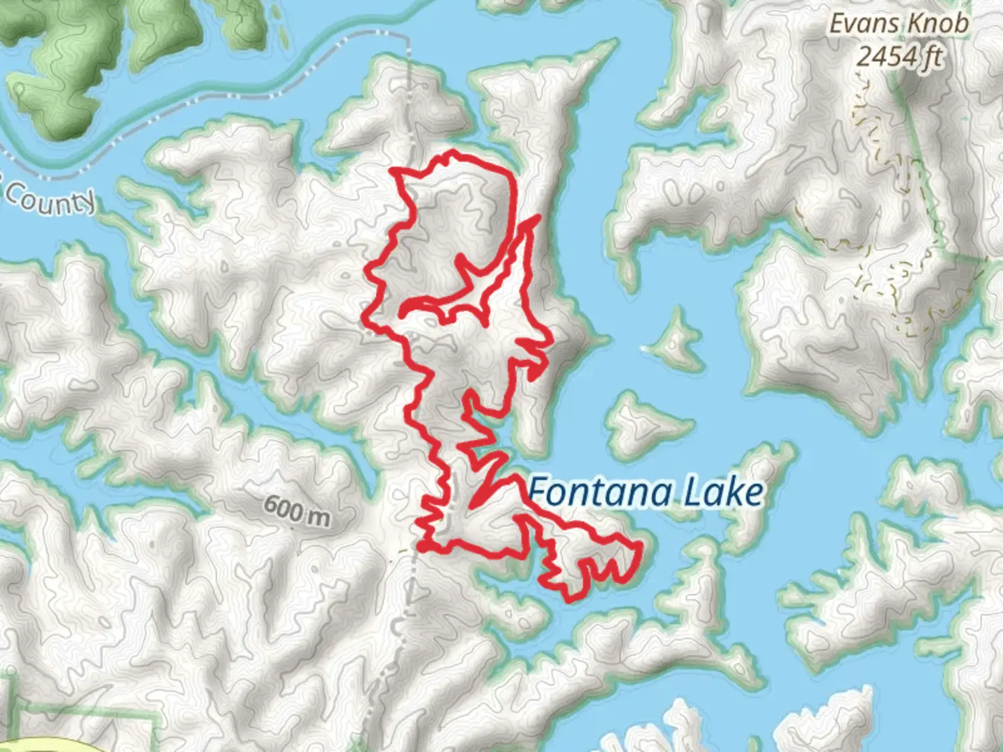 An image depicting the trail Little Tennessee River - Right Loop and its surrounding area.