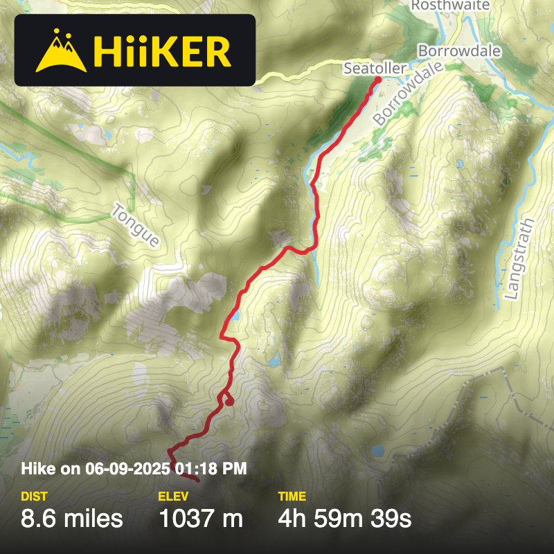 A map preview of the recording Hike on 06-09-2025 01:18 PM.