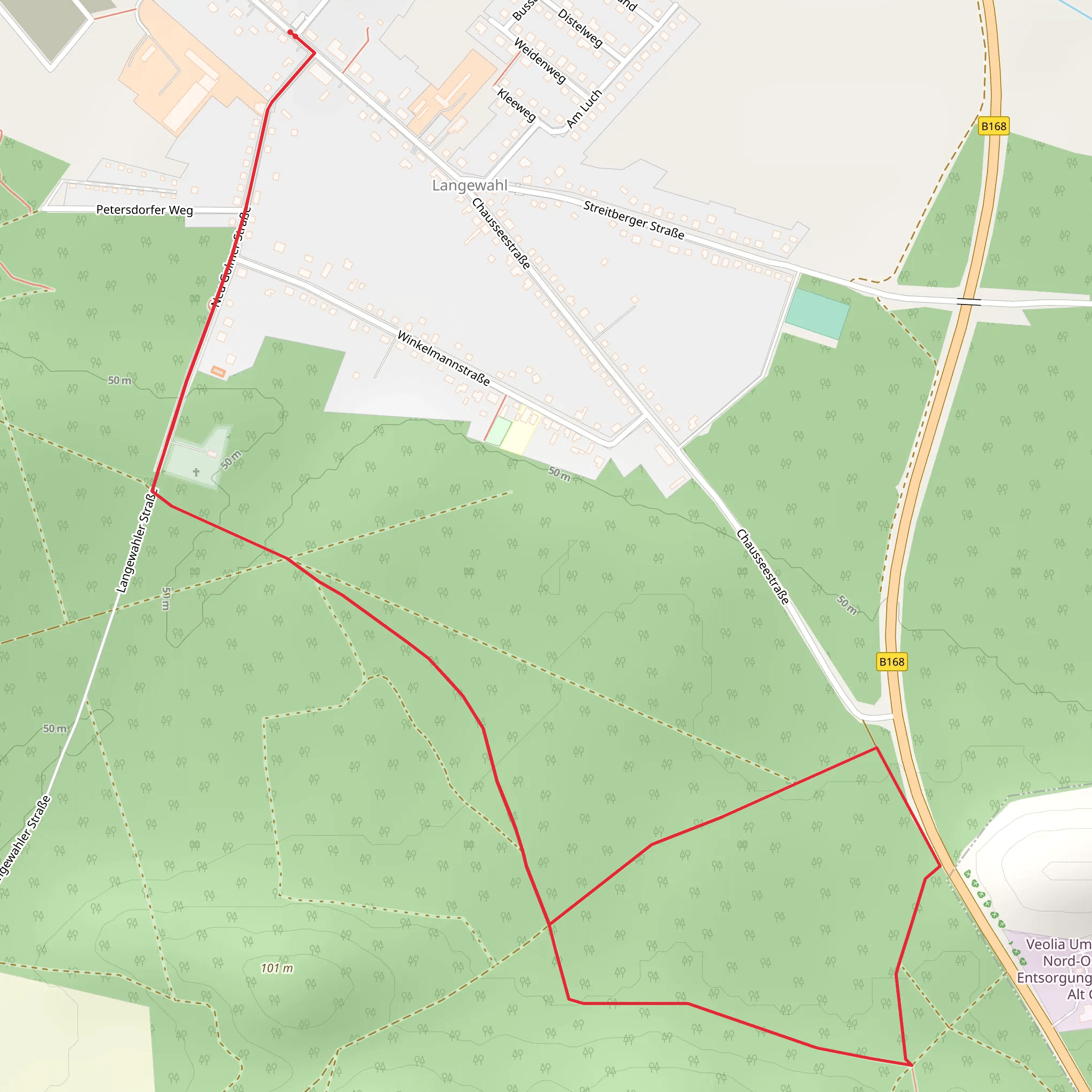Langewahl Loop mobile static map