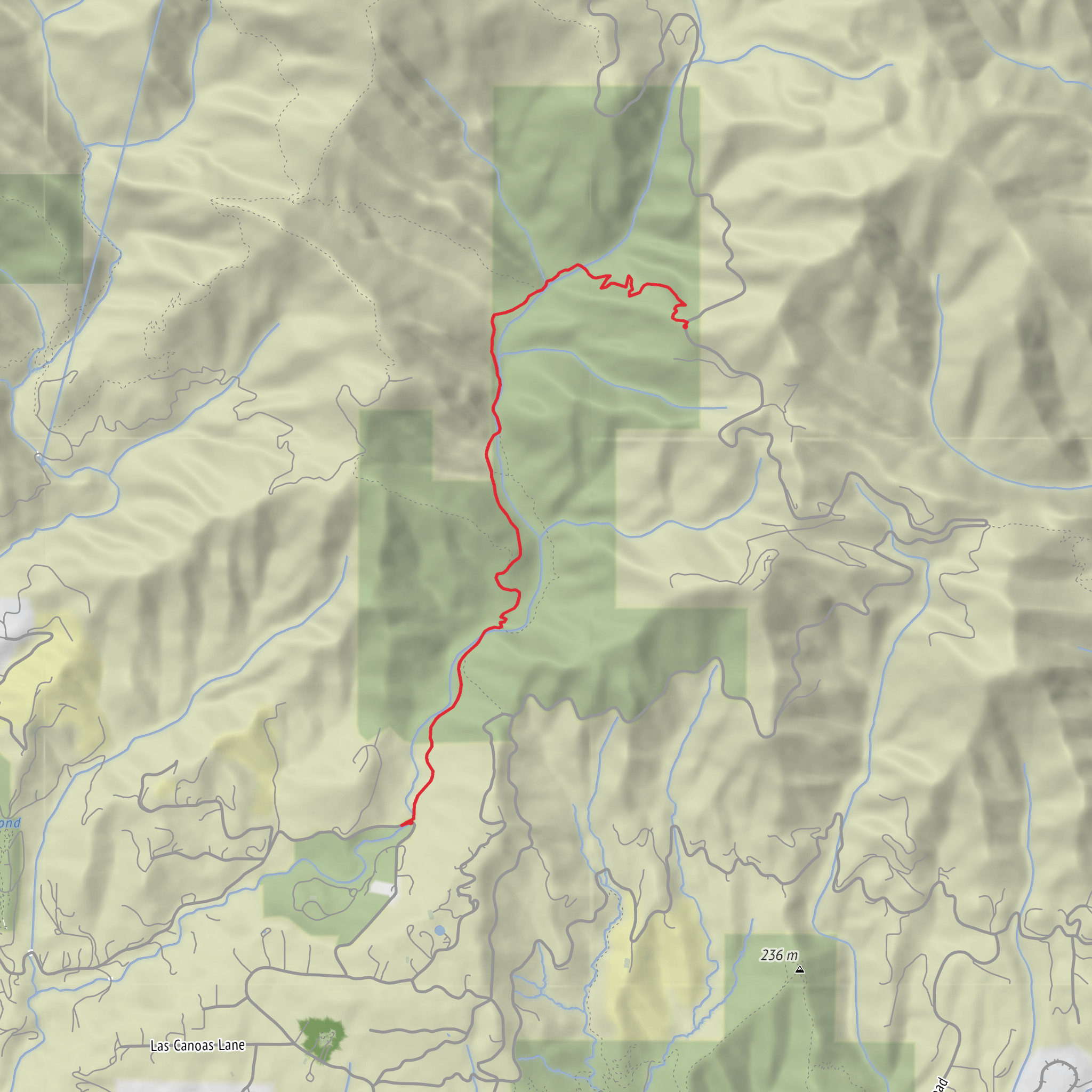 Rattlesnake Canyon to Gibraltar Road mobile static map