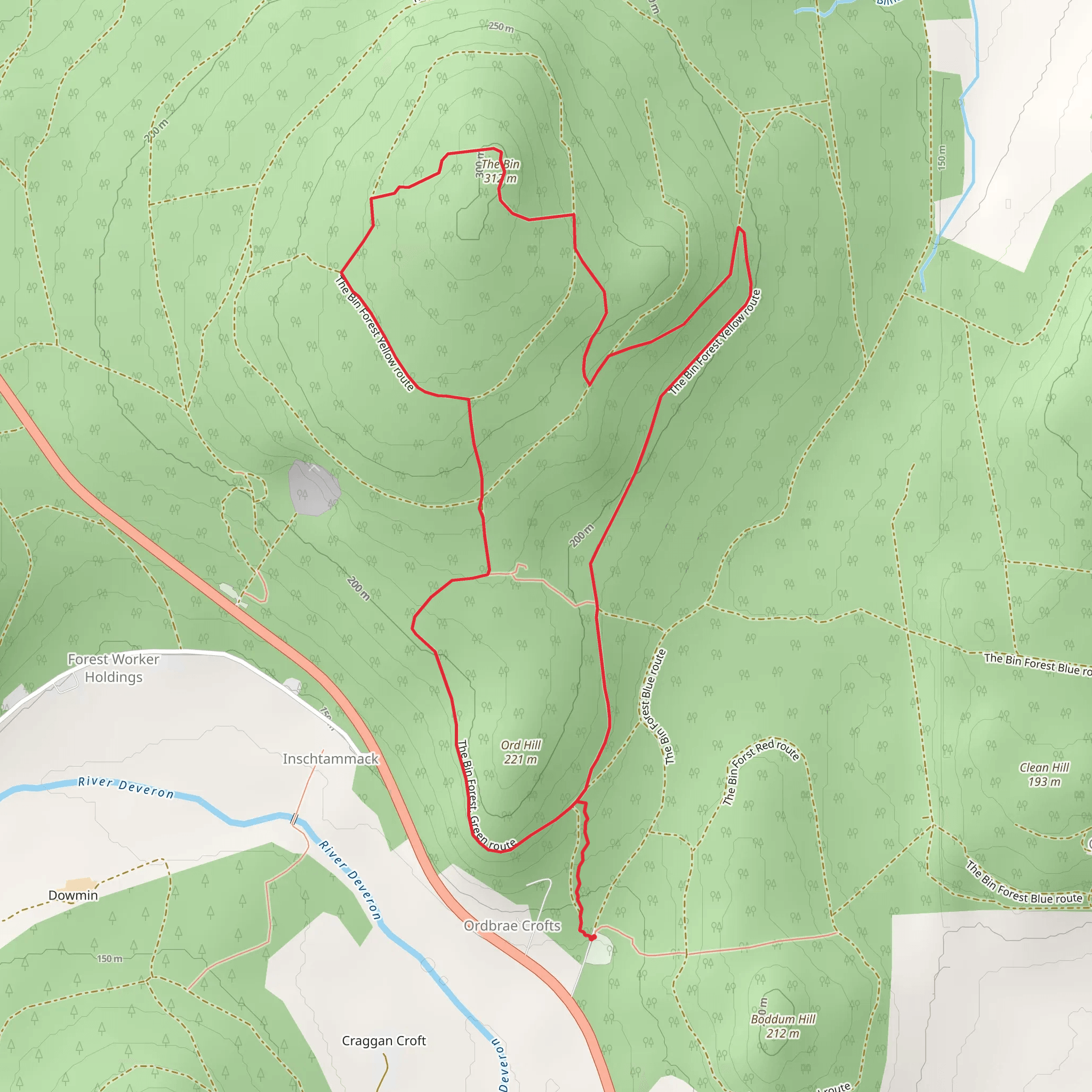 The Bin via Gallon of Water Loop Trail mobile static map
