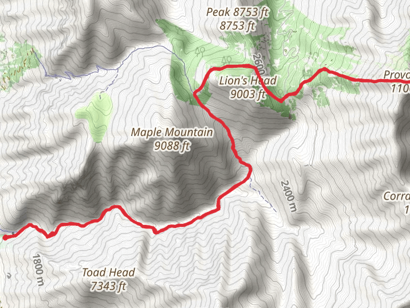 Provo Peak via Slate and Slide Canyon Trail