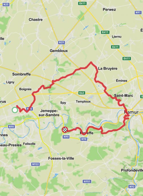 Fleurus Cyclisme mobile static map