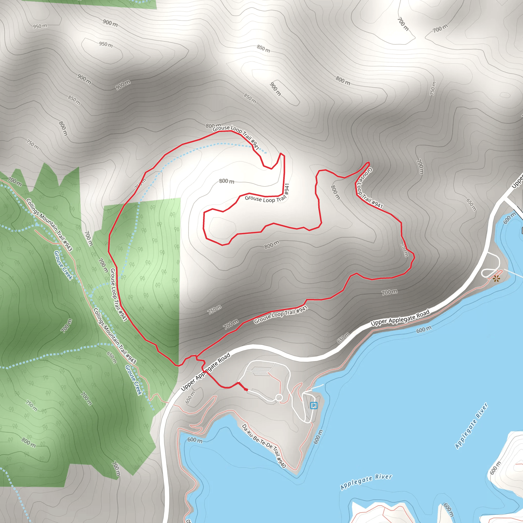 Grouse Loop Walk mobile static map