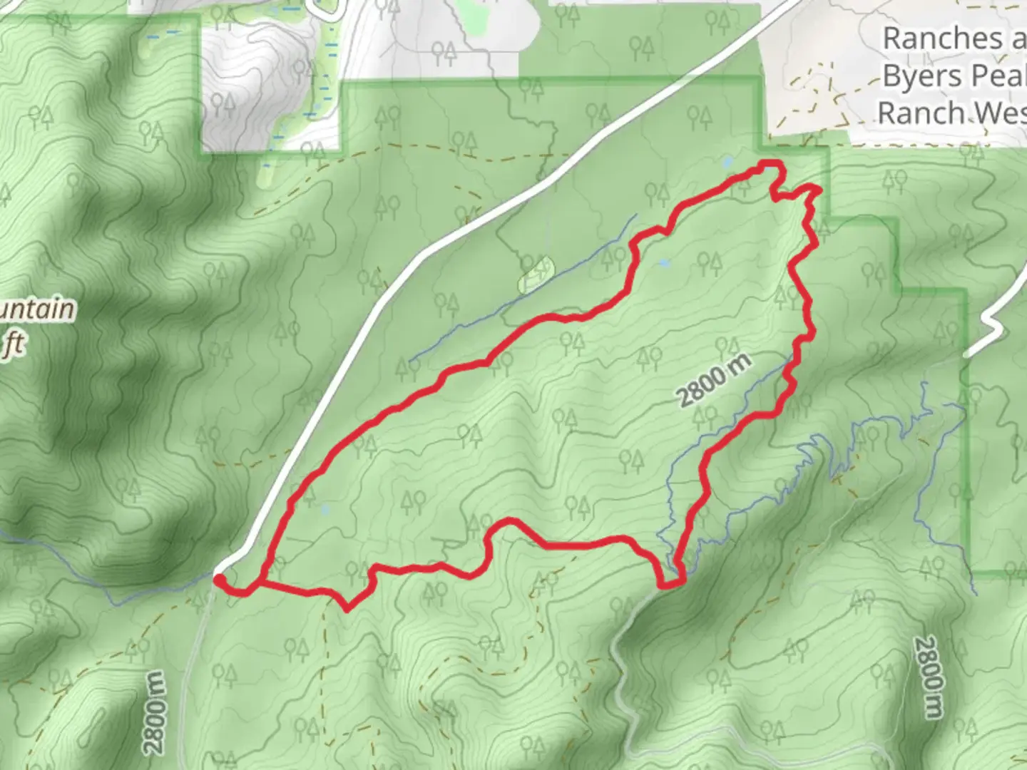 An image depicting the trail Leland Creek Road - Zoom - Flume Loop and its surrounding area.