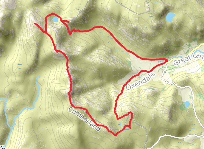 Langdale Fells mobile static map