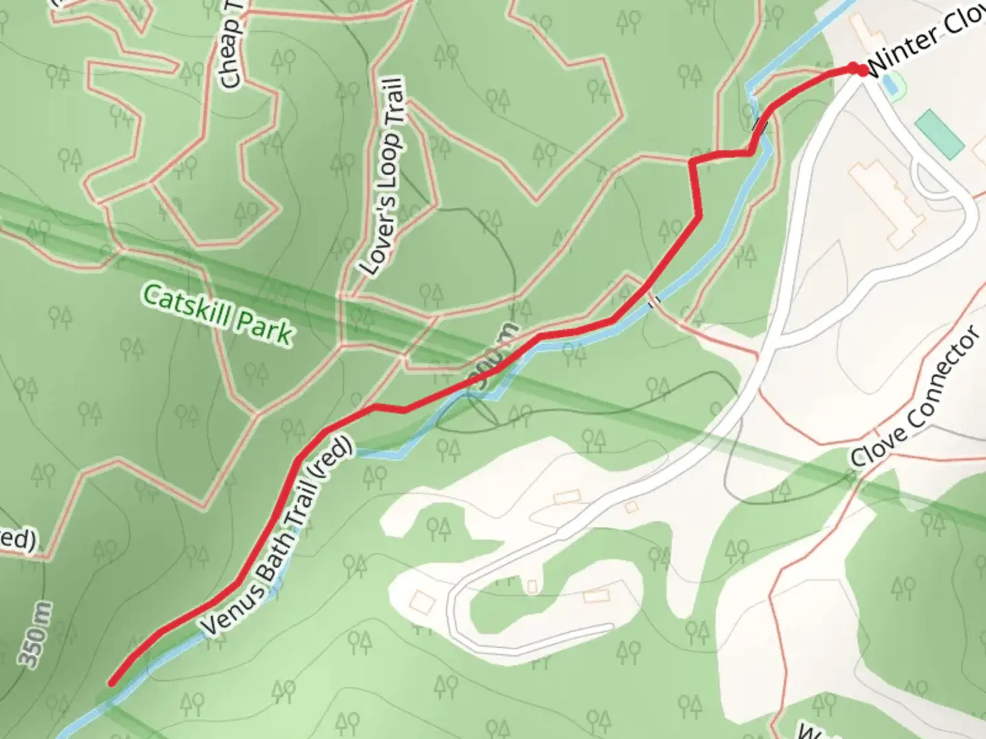 An image depicting the trail Venus Bath Trail and its surrounding area.