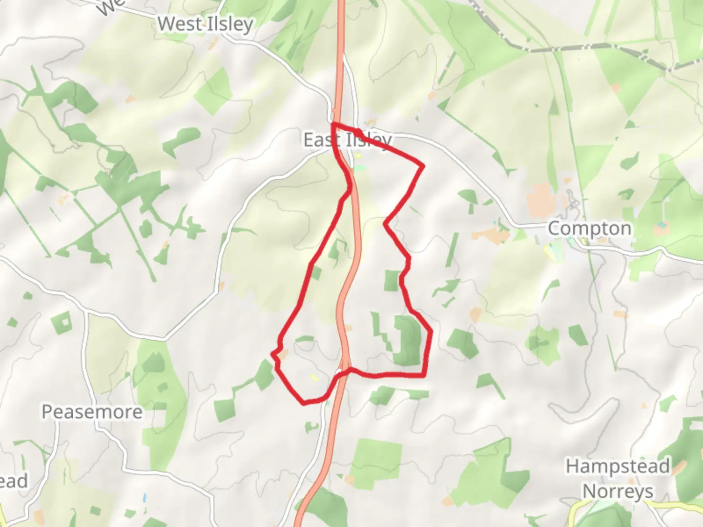 An image depicting the trail East Ilsley and Beedon Loop and its surrounding area.