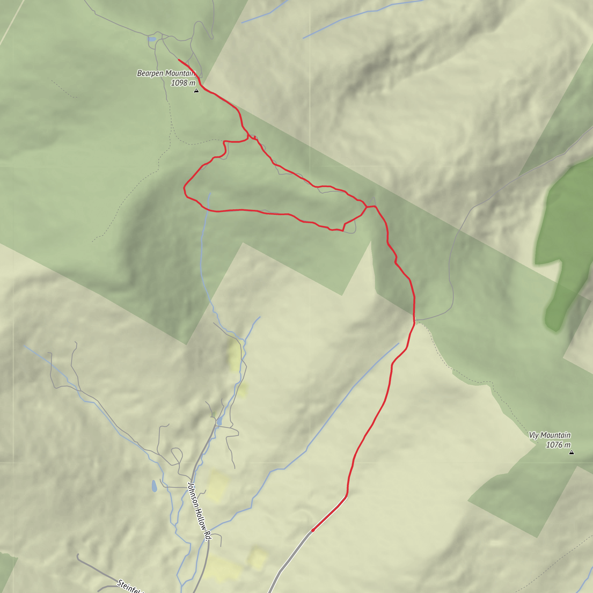 Bearpen Mountain from County Road 3 mobile static map
