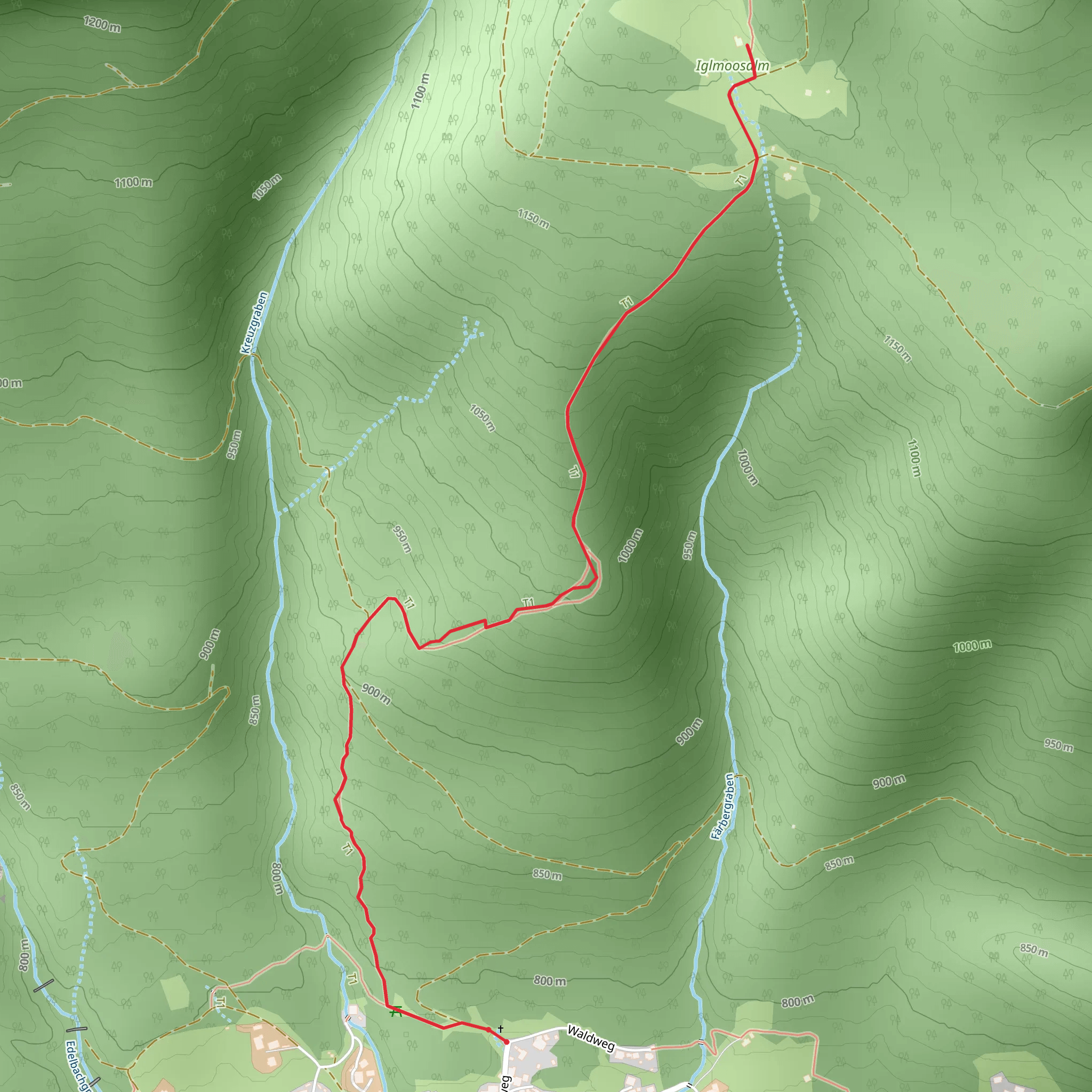 Iglmoosalm Hut Tour mobile static map