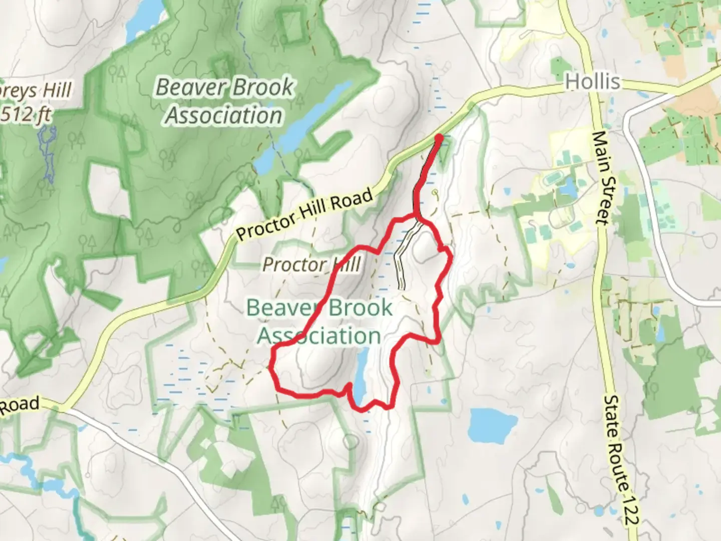 An image depicting the trail Beaver Brook Loop Trail from Tenney Meadow and its surrounding area.