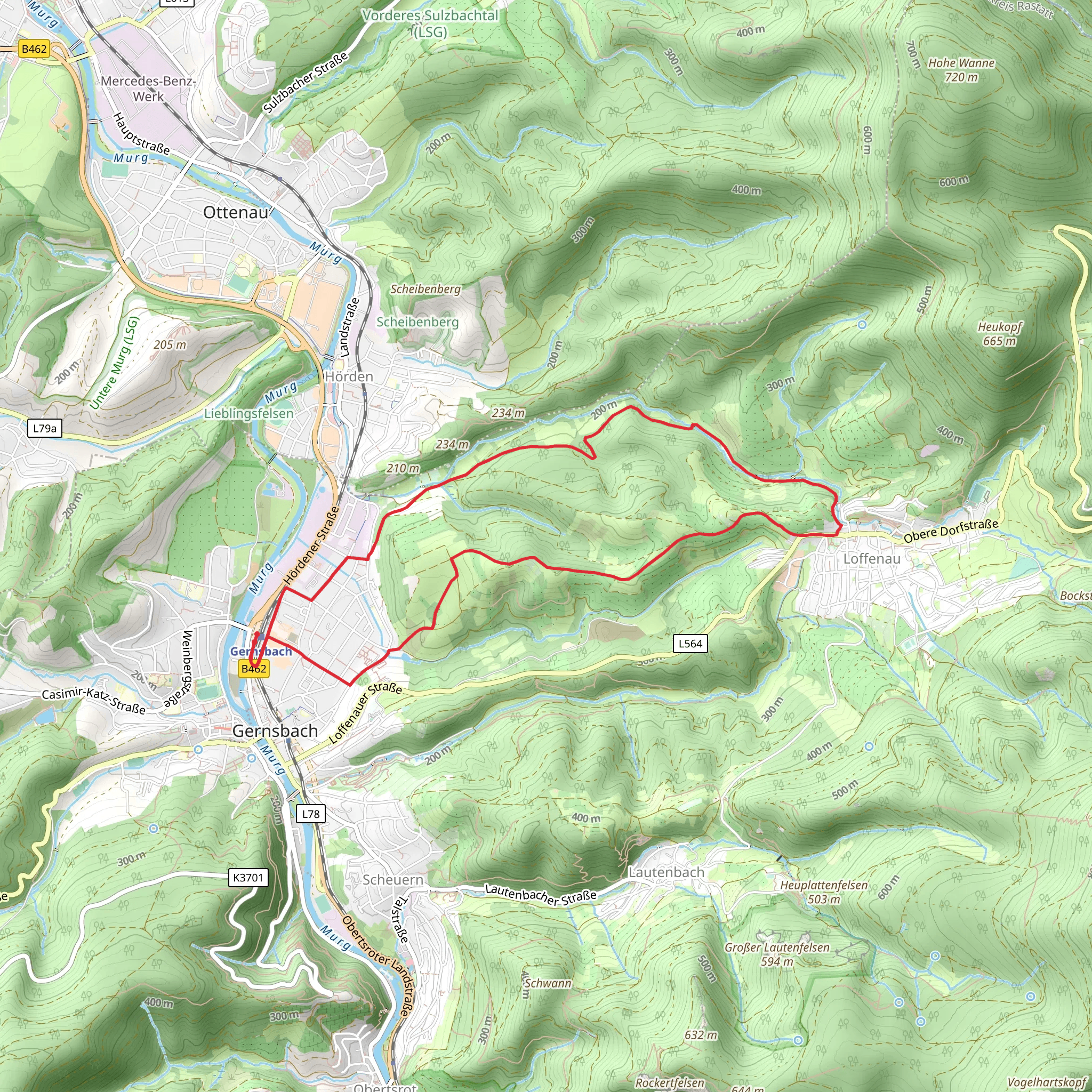 Parkplatz Laufbachtal and Aufgang zum Bergle - Haus Metsko mobile static map