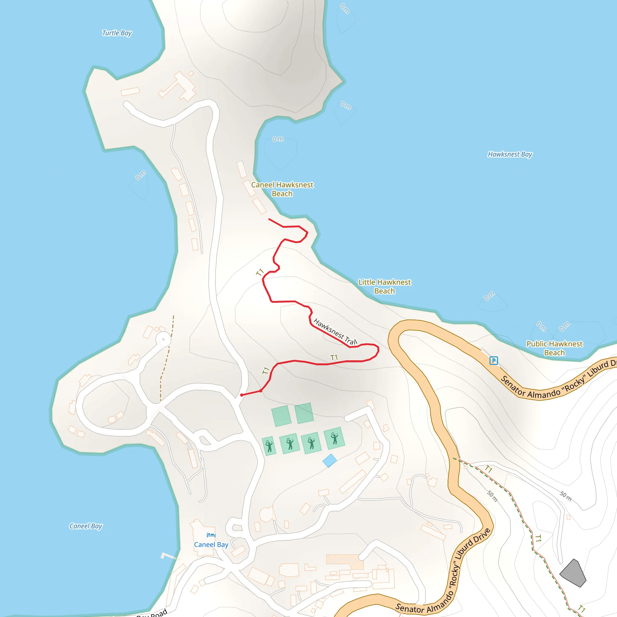 Hawksnest Trail mobile static map