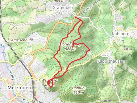 Floriansberg and Weinberg via Eduard-Moerike Weg