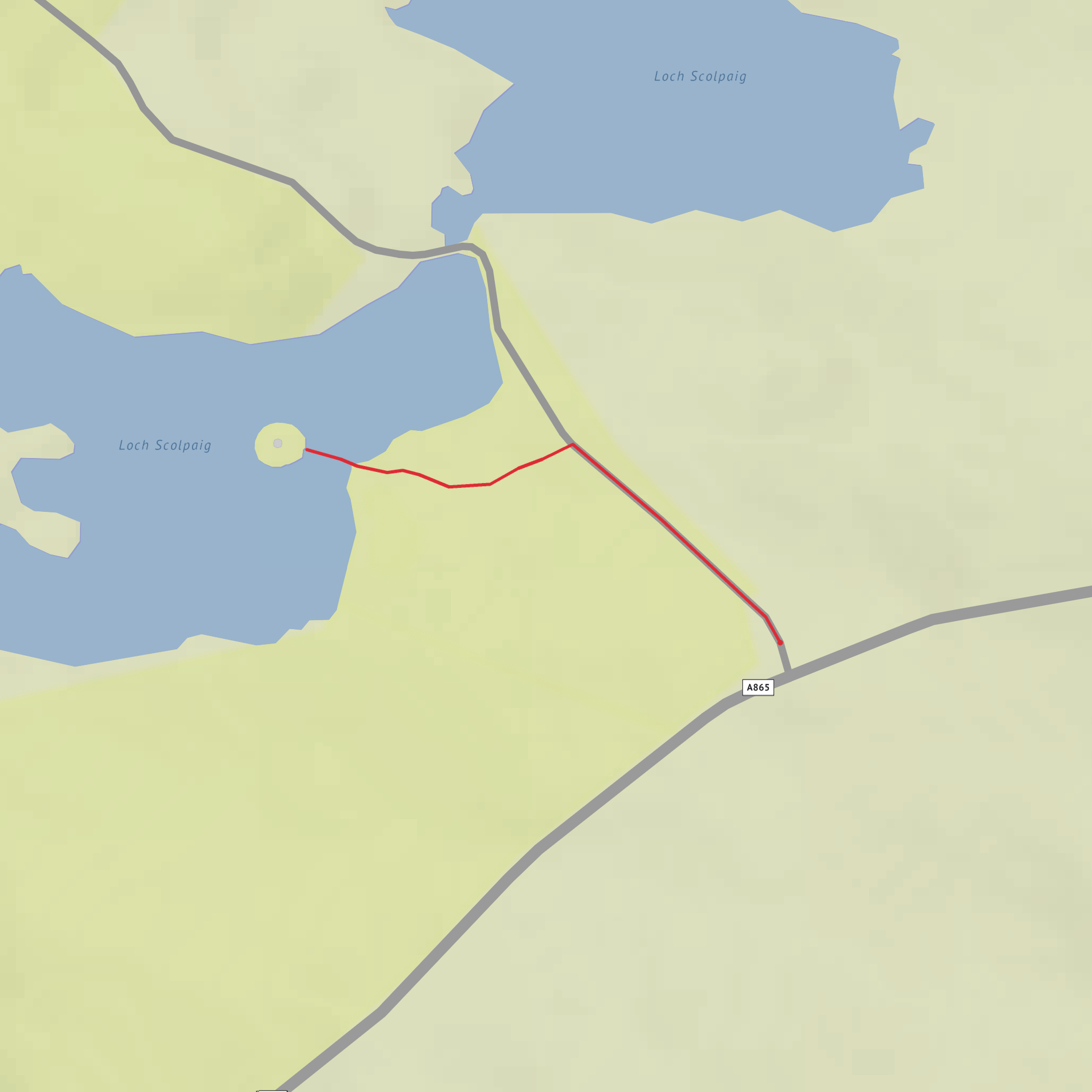 Scolpaig Tower and Loch Scolpaig mobile static map