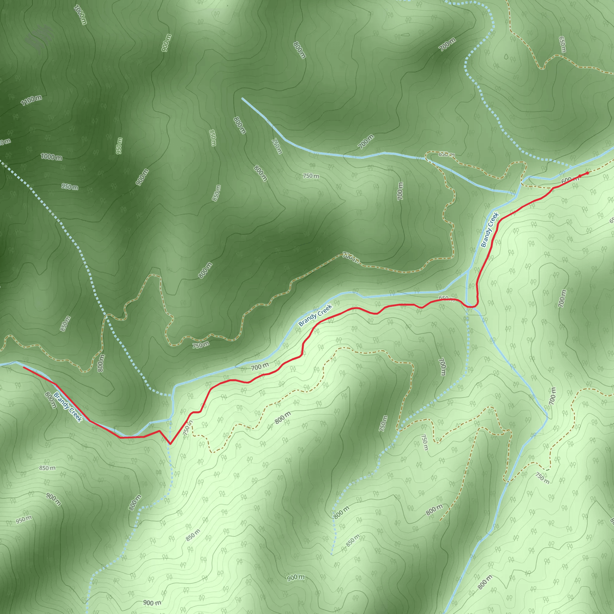 Brandy Creek mobile static map