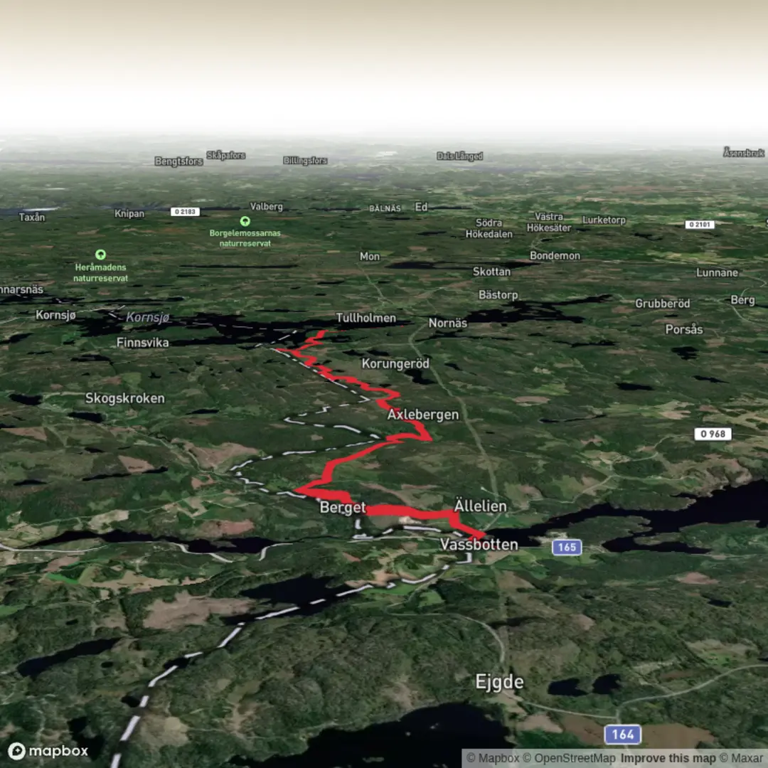 An image depicting the trail Bohusleden Trail stage 5 and its surrounding area.
