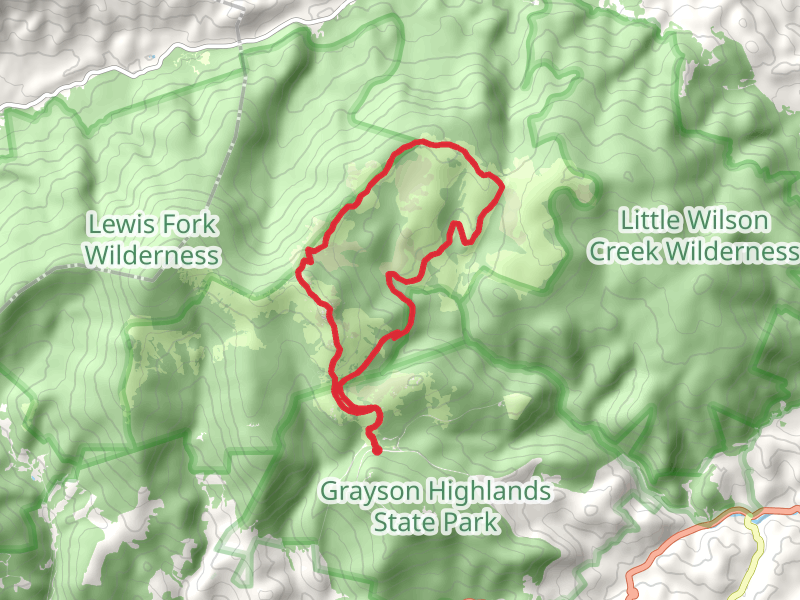 Rhododendron Trail and Virginia Highlands Horse Loop Trail