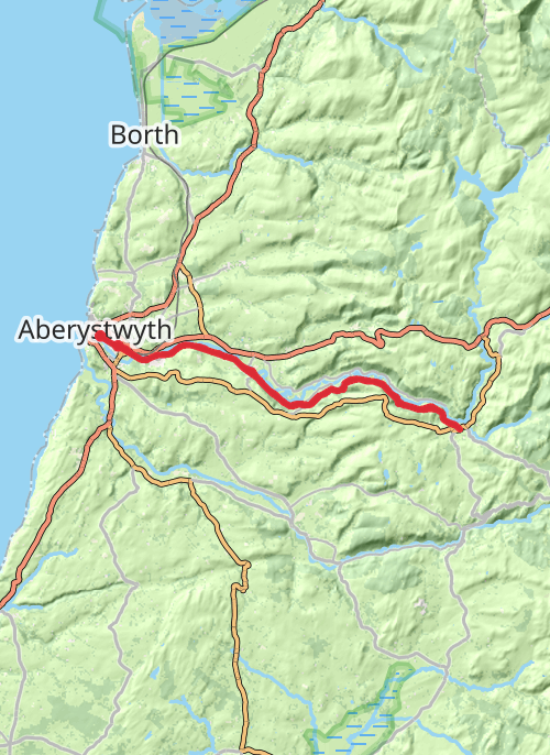 Ceredigion Walking mobile static map