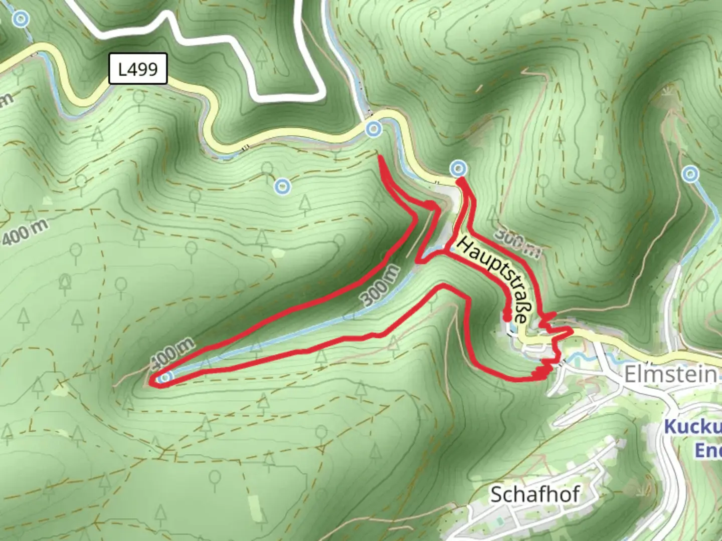 An image depicting the trail Möllbachweiher, Ehrenfels and Rehfelsen Loop and its surrounding area.