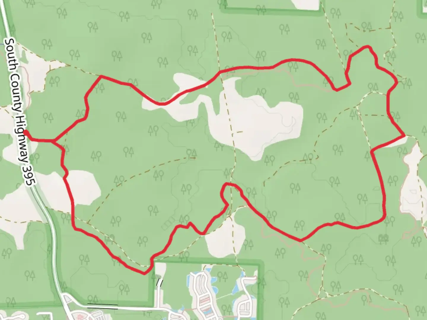 An image depicting the trail Orange Loop Trail and its surrounding area.