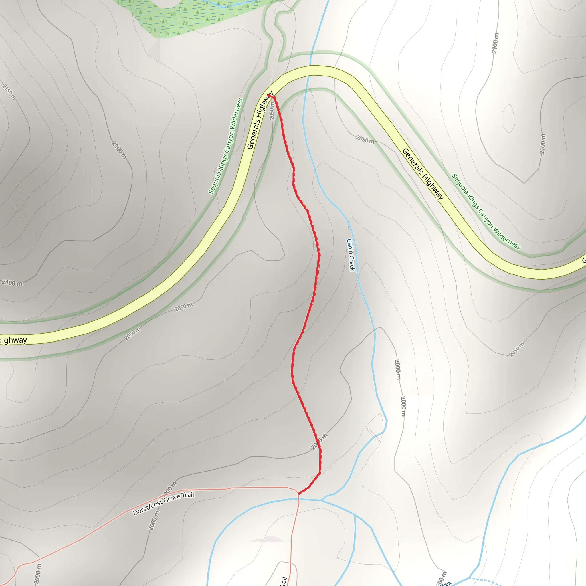 Cabin Creek mobile static map