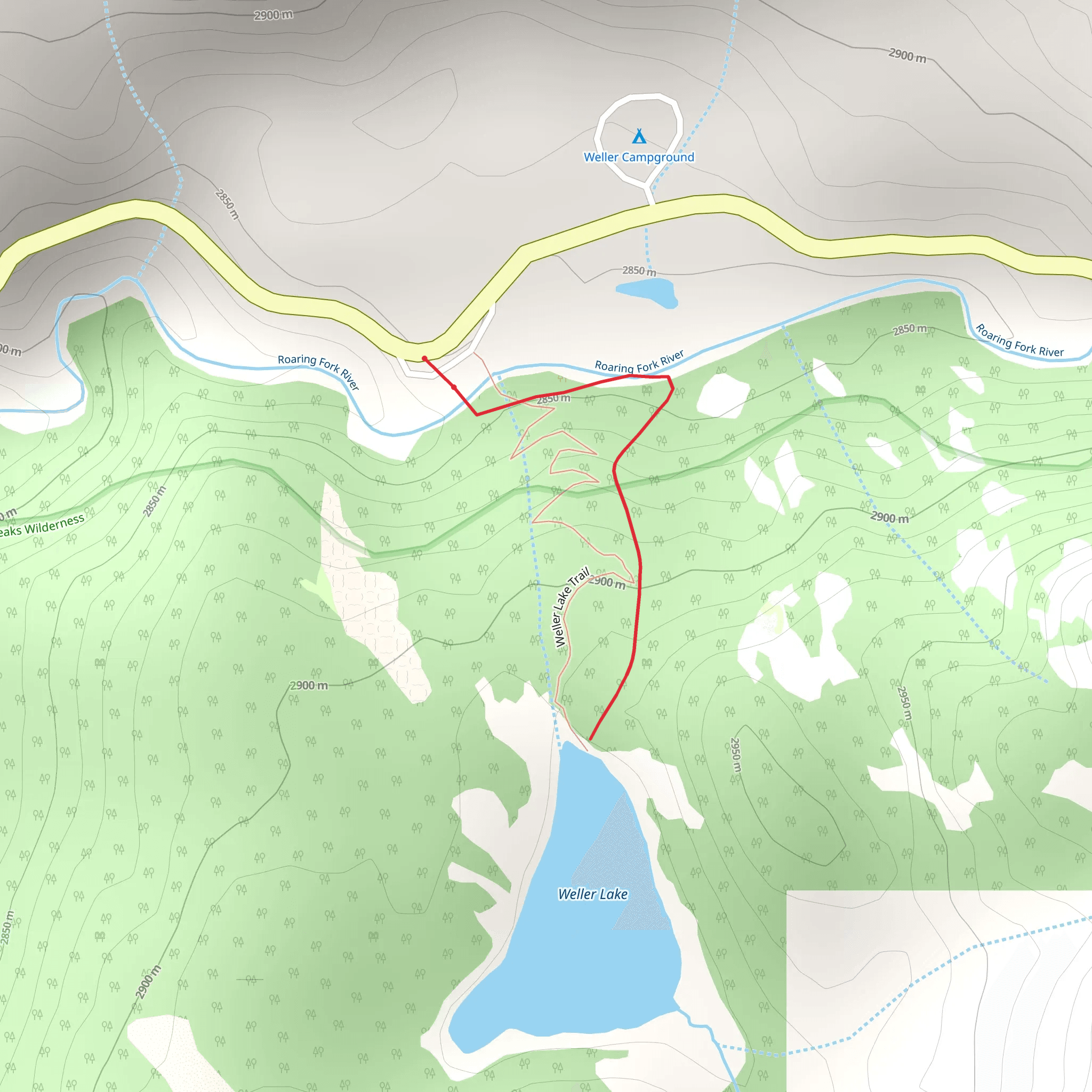 Weller Lake Trail mobile static map