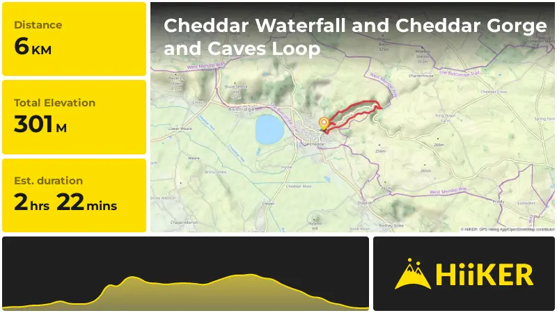 | Cheddar Waterfall and Cheddar Gorge and Caves Loop