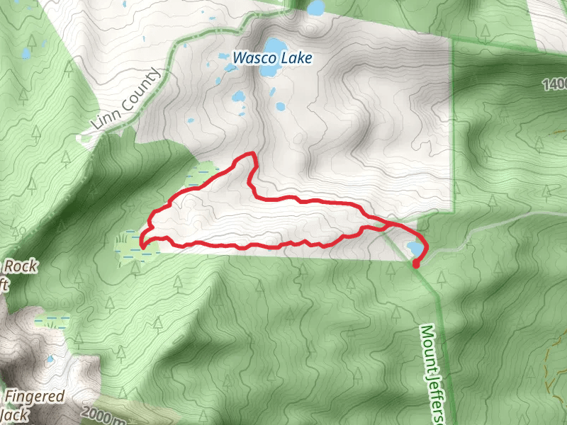 Jack Lake via Canyon Creek Meadow Loop Trail mobile static map