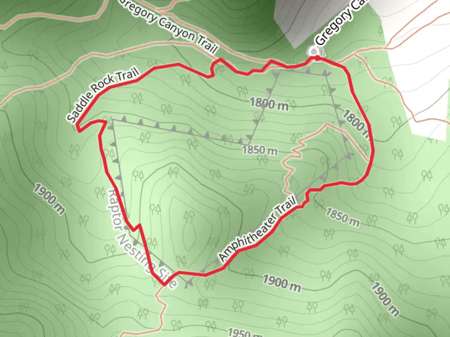 An image depicting the trail Saddle Rock Loop Trail and its surrounding area.