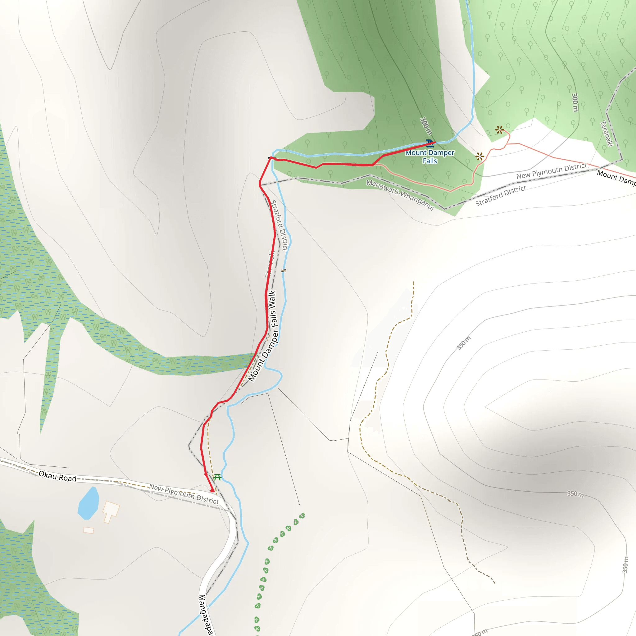 Mount Damper Falls Walk mobile static map