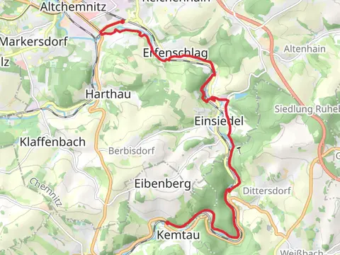 Chemnitz Reichenhain to Kemtau Walk
