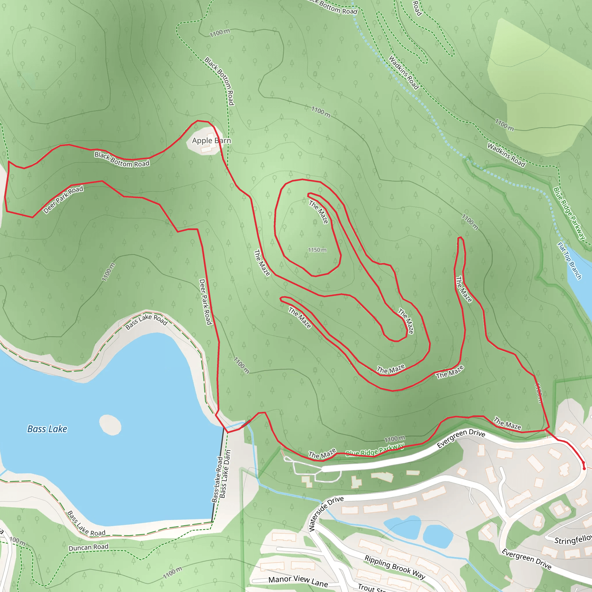 Deer Park Road and The Maze Loop mobile static map