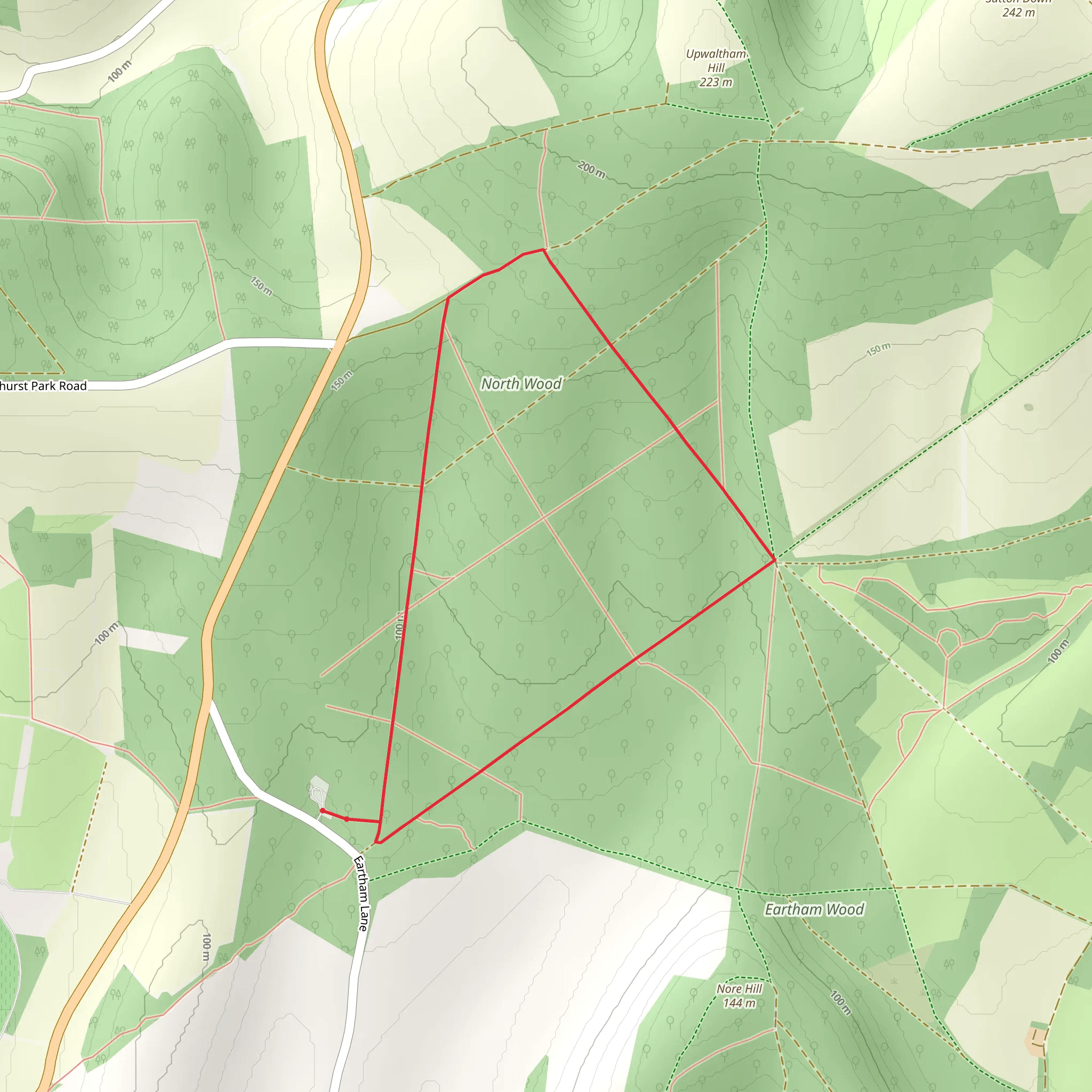 Eartham Woods mobile static map