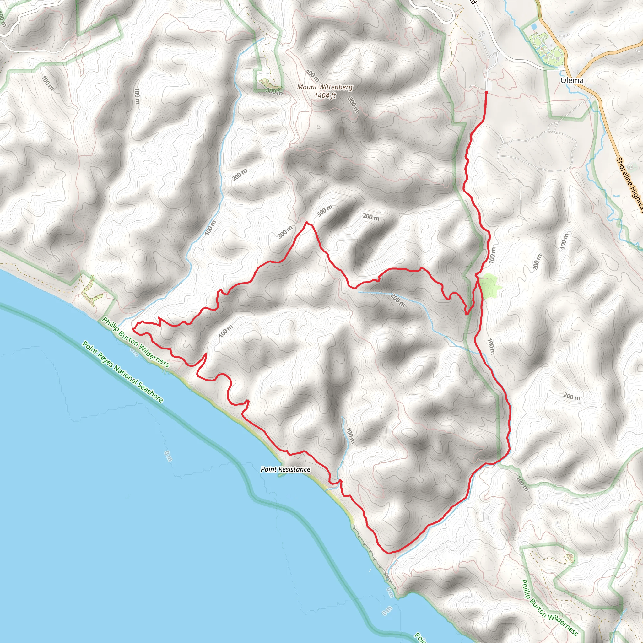 Coast Creek and Coast Trail Loop mobile static map