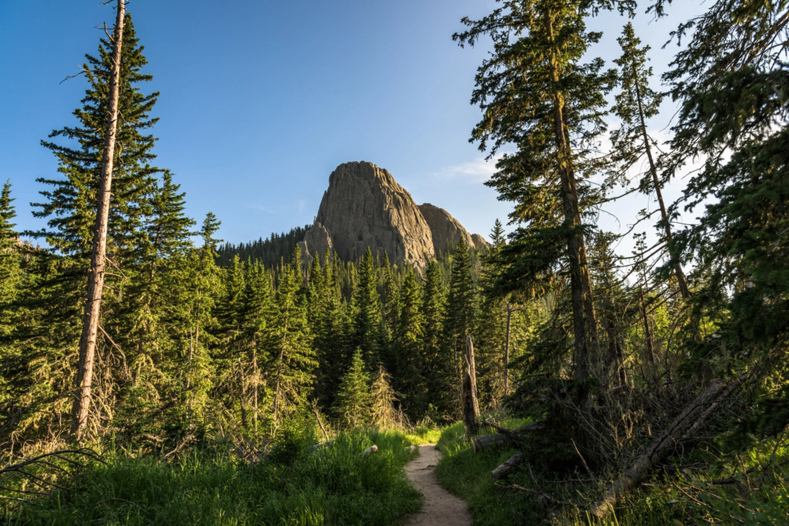 An image depicting the trail Little Devil's Tower Trail and its surrounding area.