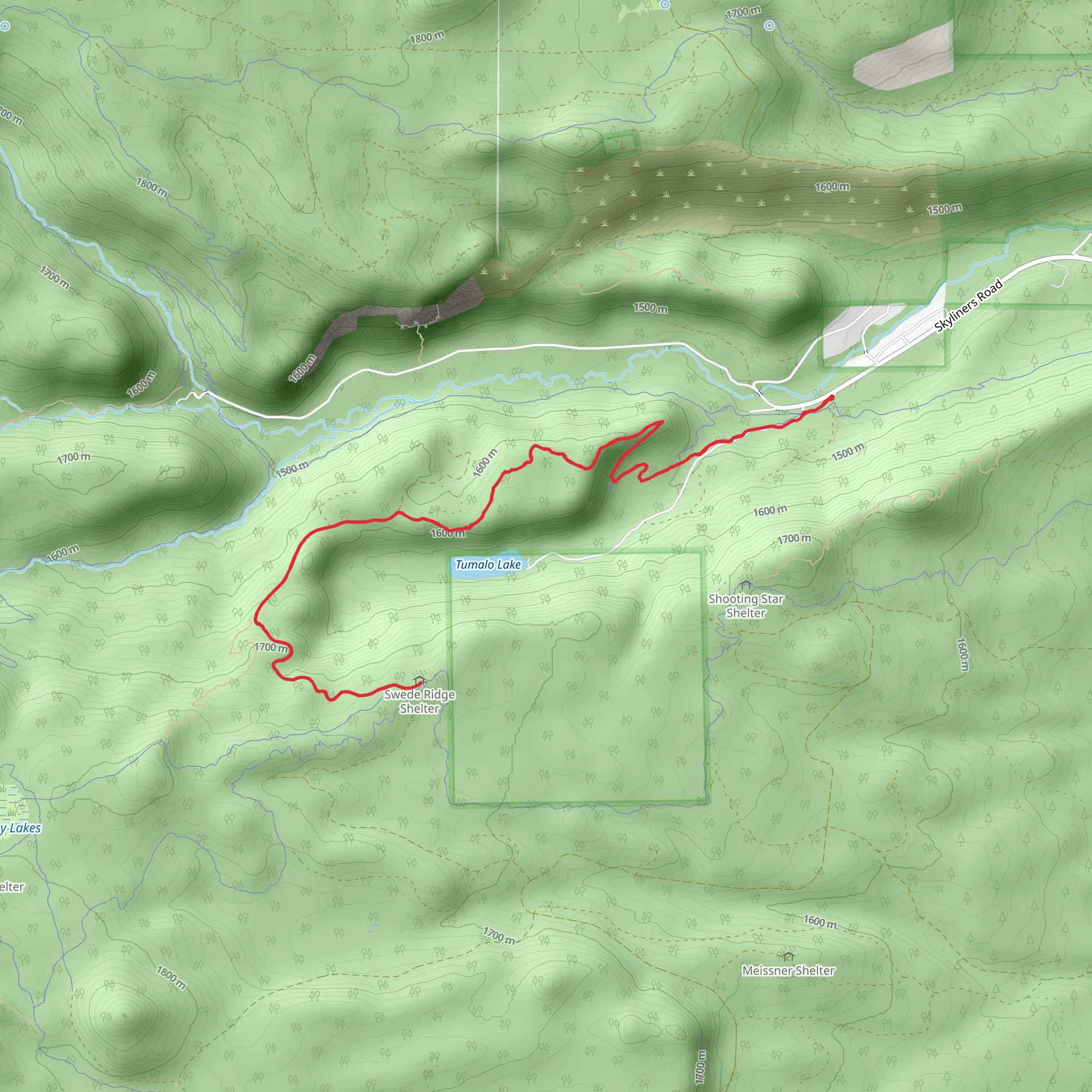 Tumalo Ridge Trail mobile static map