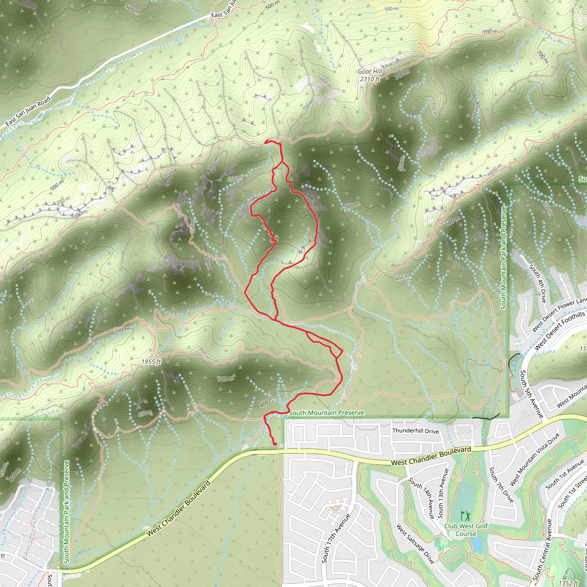 Pyramid Trail, Eliminator Trail and Lost Ranch Mine Trail Loop mobile static map
