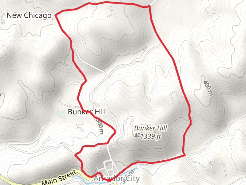 Loop around Bunker Hill