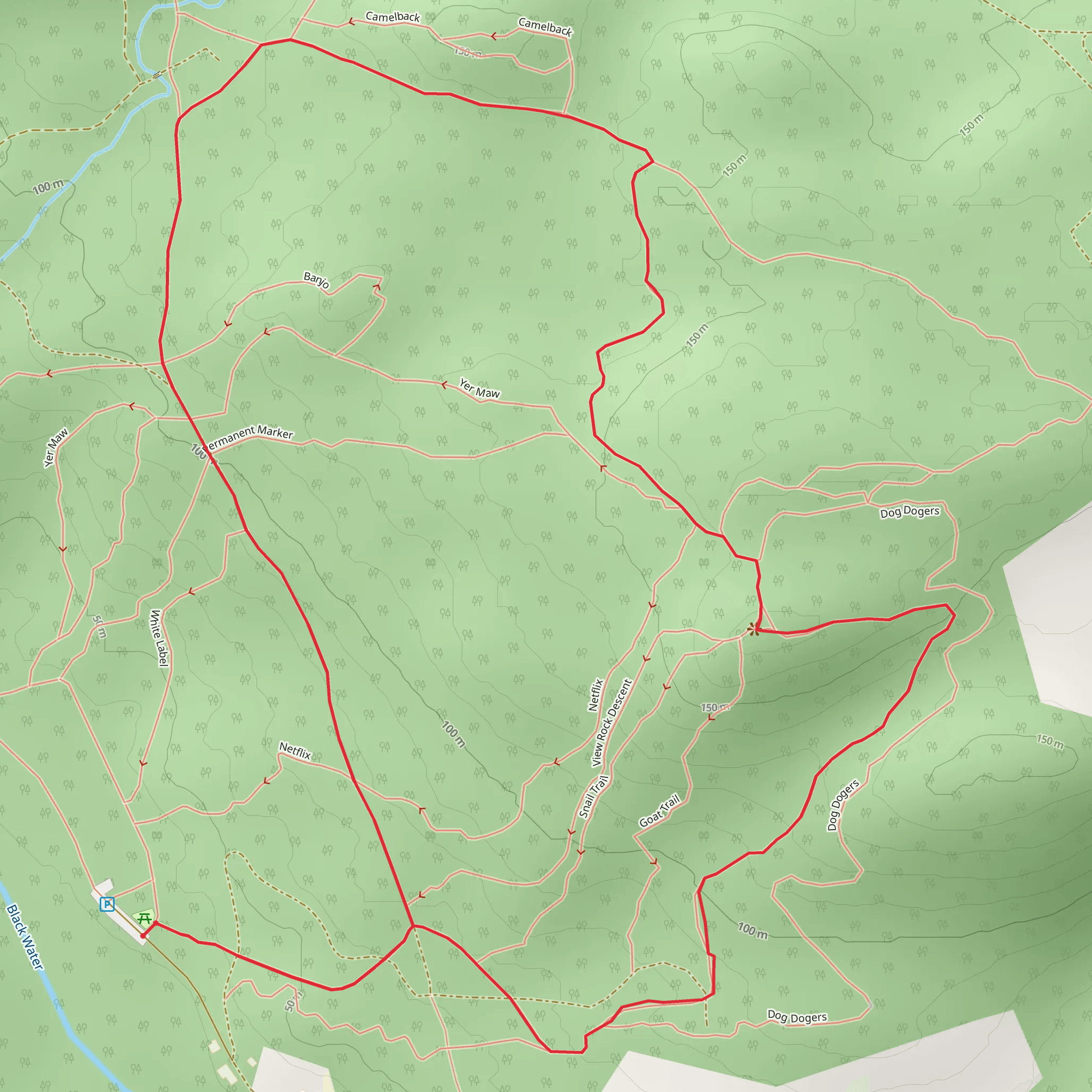 Contin Forest and View Rock Loop from Contin mobile static map
