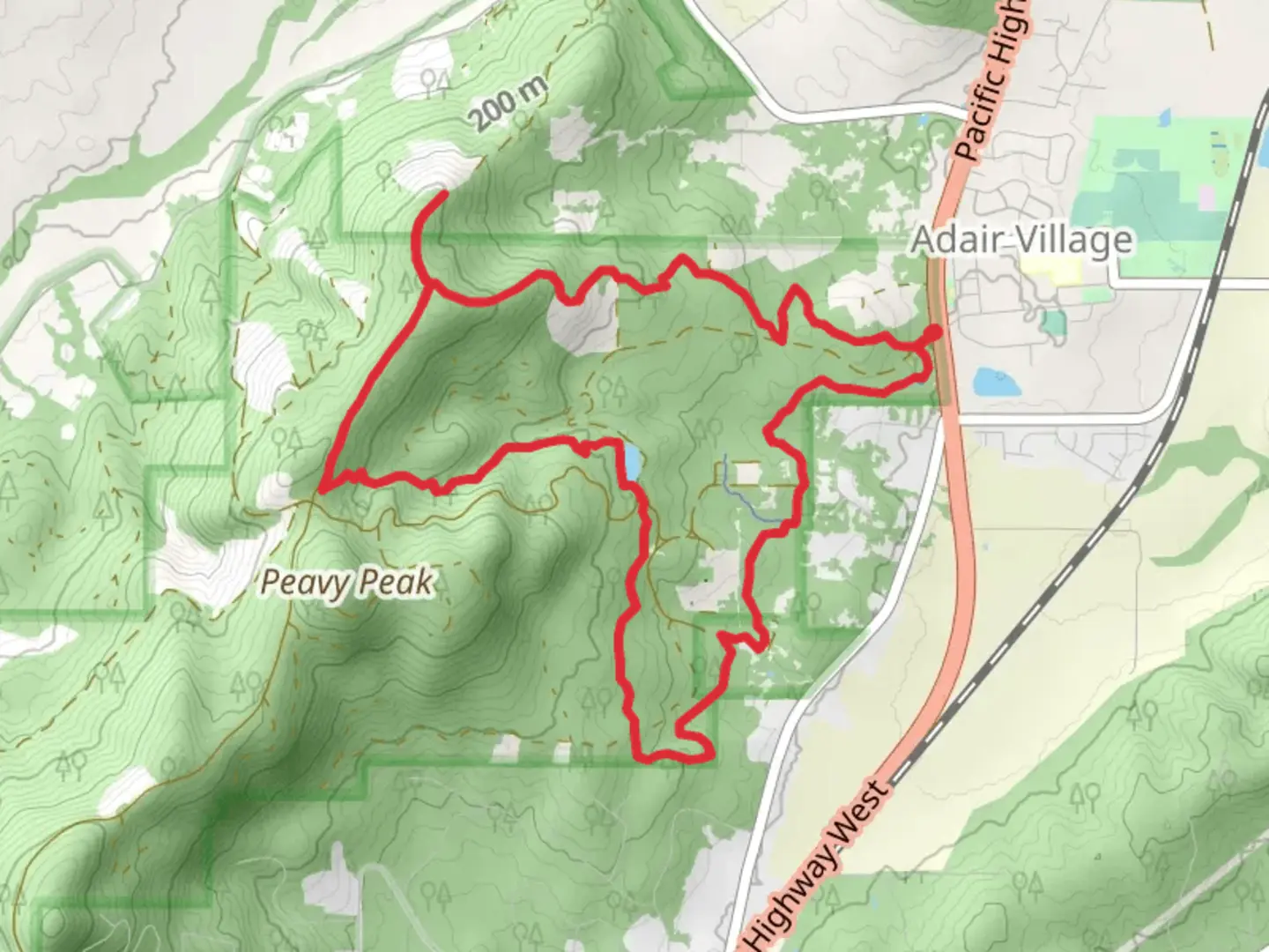 An image depicting the trail Calloway Creek, Cronemiller Lake and Bonzai Loop Trail and its surrounding area.