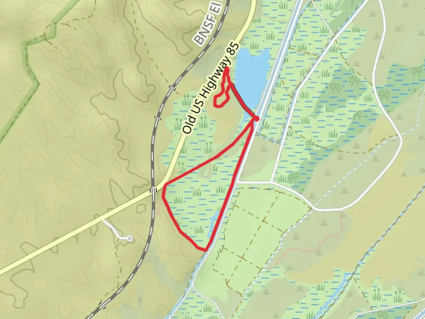 An image depicting the trail Marsh Overlook Loop Trail and its surrounding area.