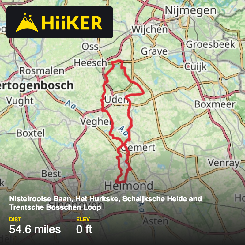 Nistelrooise Baan, Het Hurkske, Schaijksche Heide and Trentsche