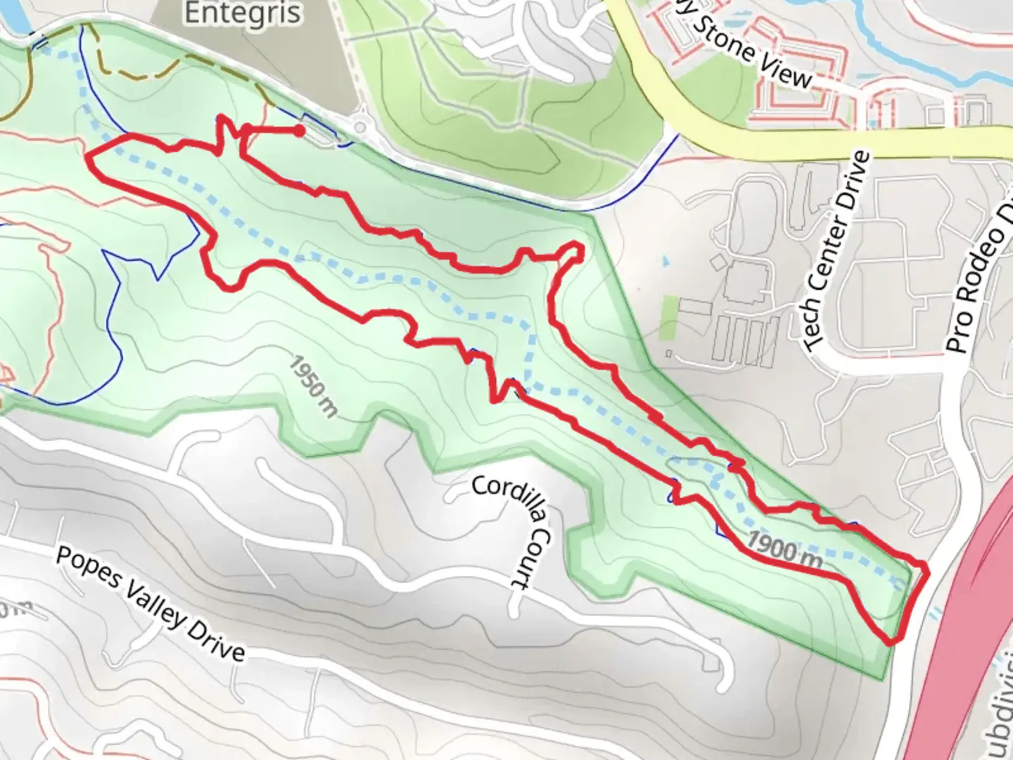 An image depicting the trail East Loop Trail and its surrounding area.
