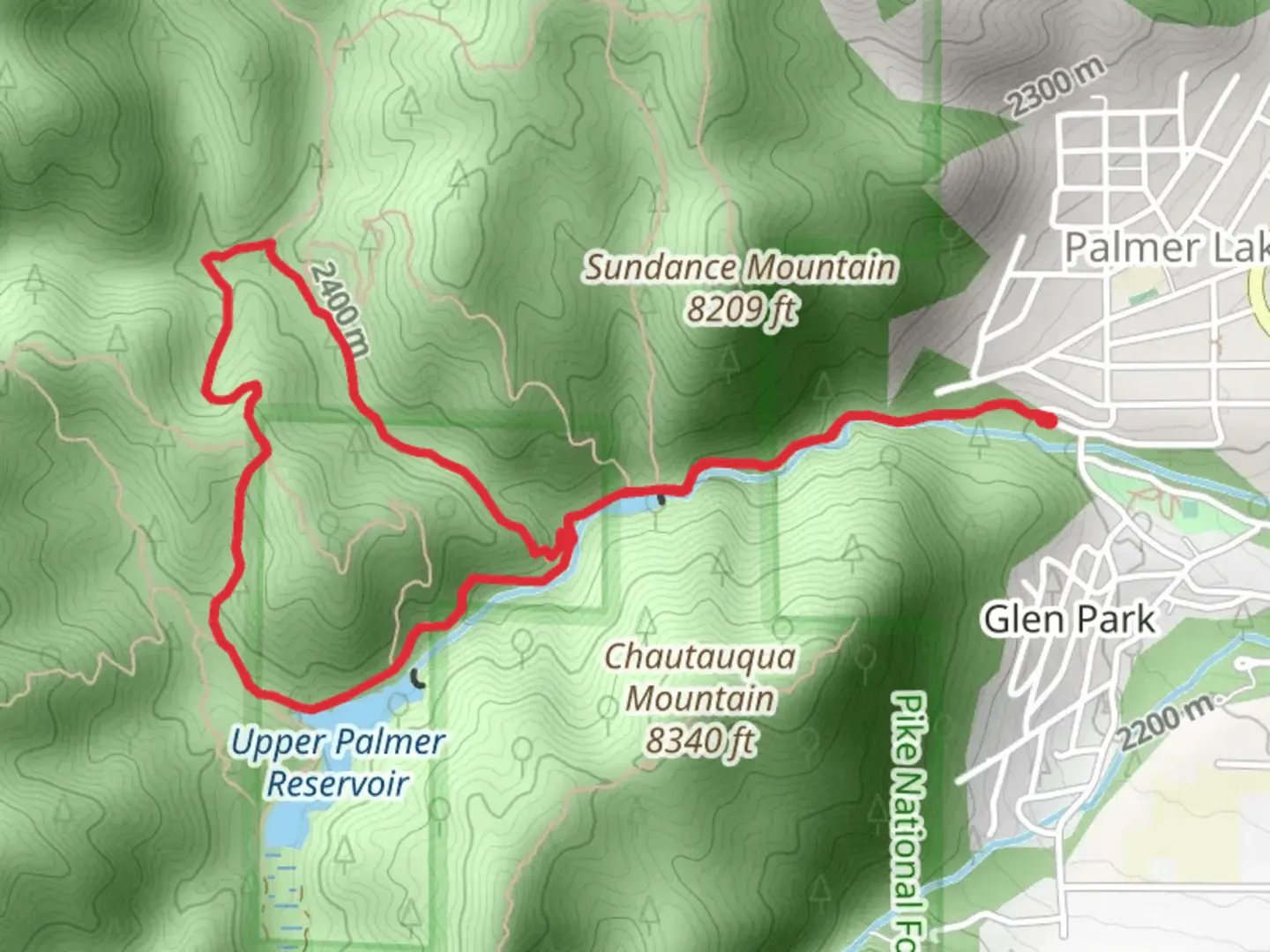 An image depicting the trail La Deux Réservoirs, Ice Cave Creek and Swank Loop Trail and its surrounding area.