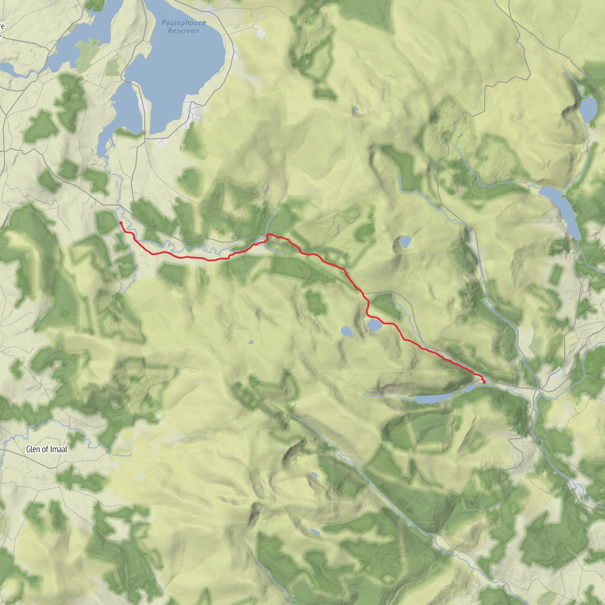 Loch na Honchon via St Kevin's Way mobile static map